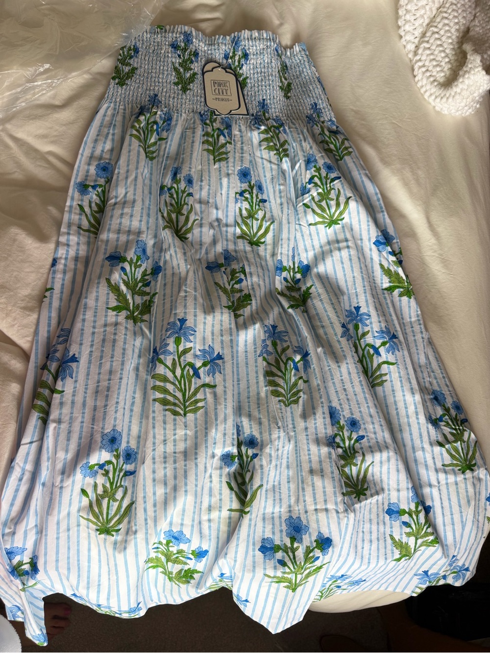 Pink City Prints Lily Stripe Alba Skirt - Size M/L - Picture 8 of 10